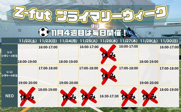 プライマリースケジュール